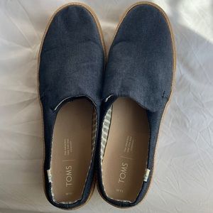 Toms Sunrise Denim Mules Sz 11 women’s